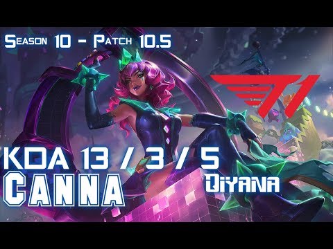 T1 Canna QIYANA vs KASSADIN Mid - Patch 10.5 KR Ranked