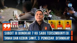 Polda Riau Bongkar 7 Kilogram Sabu Tersembunyi di Tanah dan Kebun Sawit, 3 Pengedar Ditangkap
