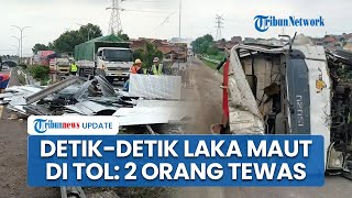 Detik-detik Kecelakaan Beruntun Truk Trailer vs Truk Tangki di Tol Gayamsari Semarang, 2 Orang Tewas