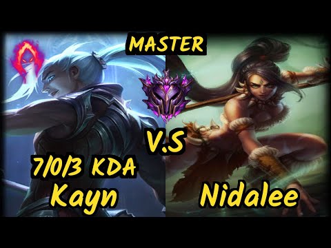 KAYN vs NIDALEE - 7/0/3 KDA JUNGLE GAMEPLAY - EUW Ranked MASTER
