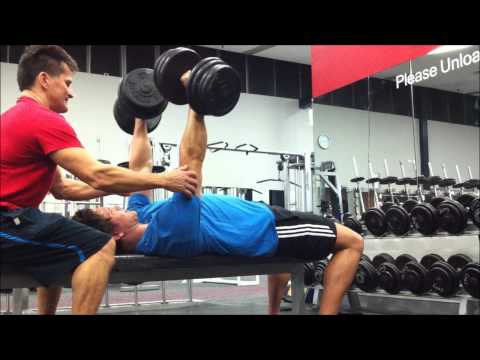 50kg (110lbs) per hand dumbbell bench press