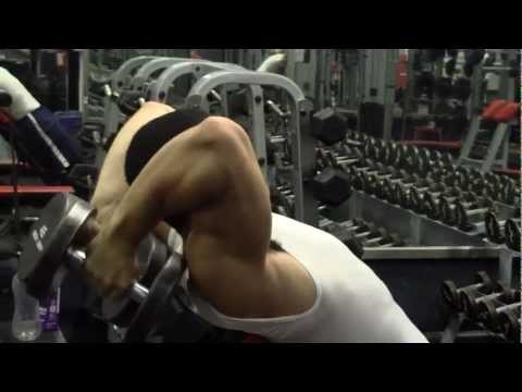 Incline Dumbbell Triceps extensions