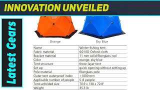 SkyBlue Trapezoidal Ice Tent: Amazing Cold Protection for 8!