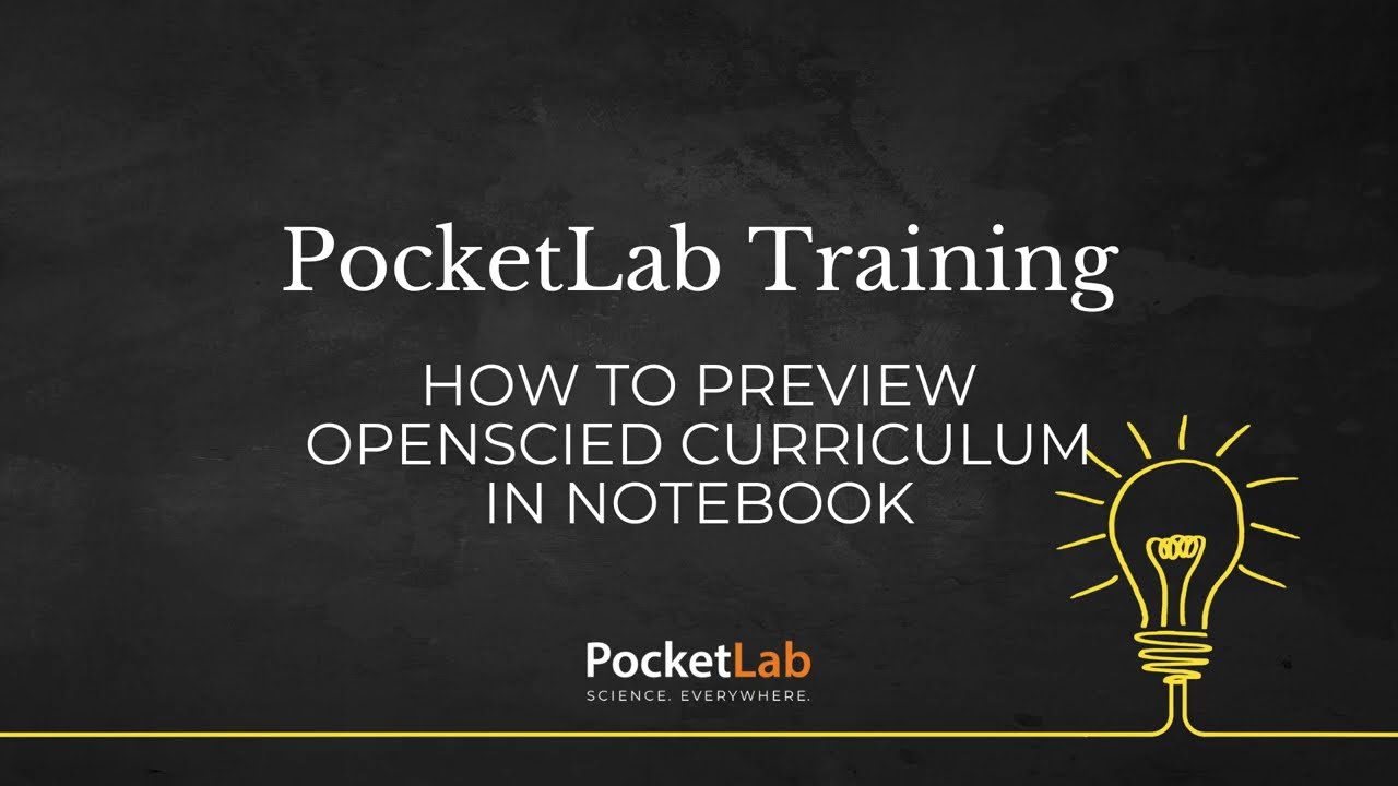 How to preview OpenSciEd in PocketLab Notebook