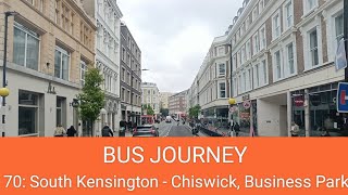🇬🇧 BUS JOURNEY | Transport for London 70: South Kensington - Chiswick, Business Park
