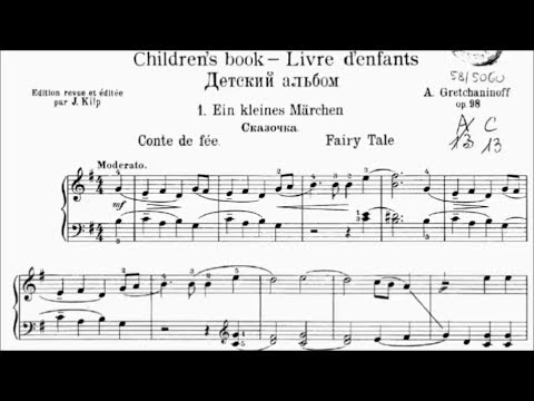 Gretchaninov Op.98 Children's Album (Complete)