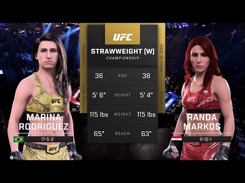 UFC 5 Gameplay Marina Rodriguez vs Randa Markos