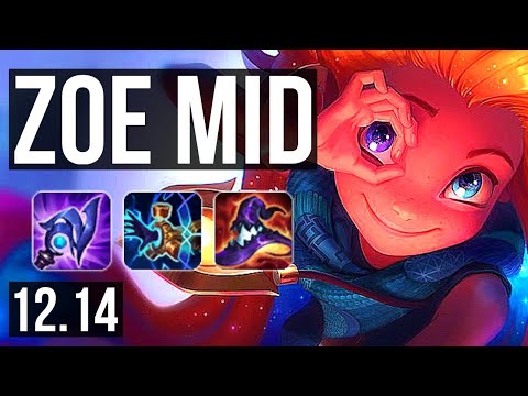 ZOE vs VEL'KOZ (MID) | 12/1/9, Legendary, 1.2M mastery, 600+ games | EUW Master | 12.14