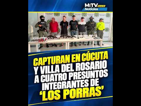 Capturan a cuatro hombres con armas y droga en Cúcuta y Villa del Rosario
