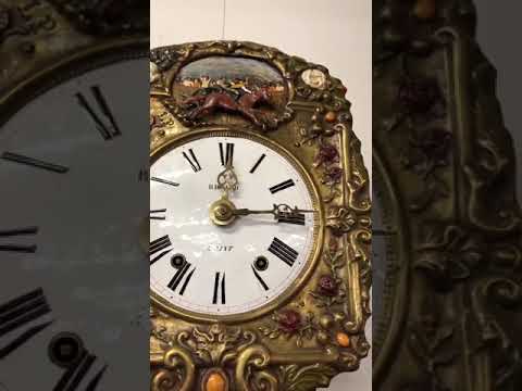 french morbier comtoise clock with pendulum automation movement