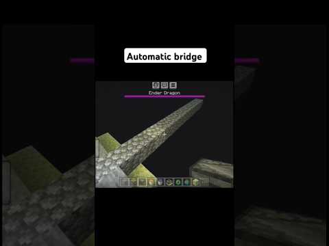 automatic bridge construction in Minecraft #minecraft #shorts