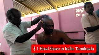 $ 1 Head Shave in India  Tamilnadu Temple  Thirupo