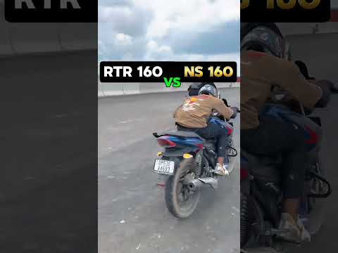 RTR 160 Vs NS 160 DRAG RACE #rtr160 #apachertr160  #ns160 #pulsarns160 #dragrace #shorts