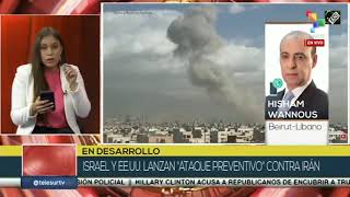 Telesur reseña inicio de ataque a Irán por parte de Estados Unidos e Israel