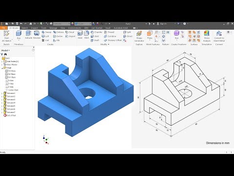 Autodesk Inventor Tutorial for beginners exercise 7