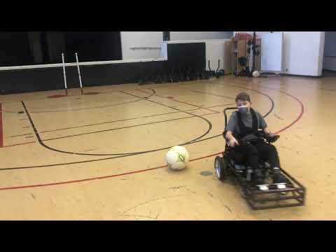 Power soccer kick practice