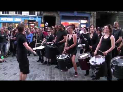 Harbingers Drum Crew at Edinburgh Fringe 2016