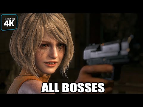 Resident Evil 4 Remake - All Bosses (With Cutscenes) 4K 60FPS UHD PC