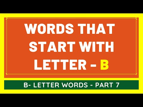 #7 NEW Words That Start With B | List of Words Beginning With B Letter [VIDEO]