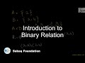 Introduction to Binary Relation, Math Lecture | Sabaq.pk