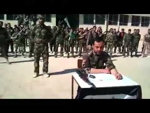 بيان تشكيل كتيبة أبو العلمين بقيادة النقيب على الطالب في حماة