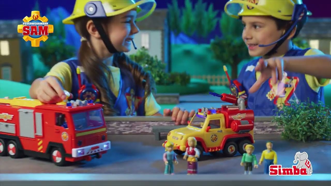 Sam a tűzoltó: Venus 2.0 tűzoltó kocsi fénnyel és hanggal játékszett - Simba Toys videó