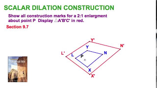 Dilation Compass Construction (2:1) and coordinate dilation with matrices
