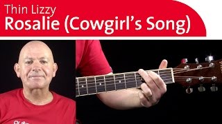 Thin Lizzy Harmony Guitar Lesson - Rosalie (Cowgirl's Song) Intro