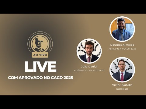 LIVE COM APROVADO NO CACD 2025: DOUGLAS ALMEIDA