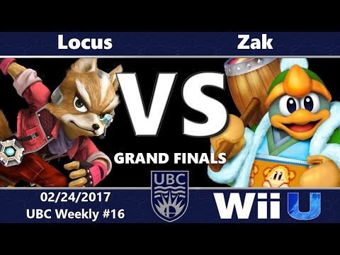 UBC #16: Grand Finals - UBCEA|Locus (Fox, Random) vs Zak (King Dedede, Random)