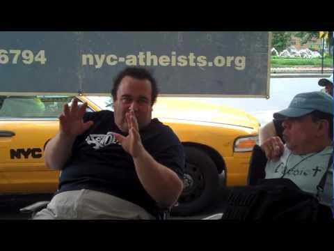 Impromptu Street Dialogue with Members of New York City Atheists Inc. (Raw Footage)