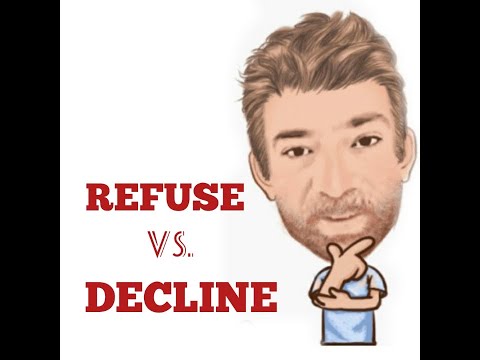 English Tutor Nick P Lesson (521) The Difference Between Refuse and Decline