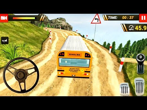 Offroad School Bus Driving Simulator 2019 - Huge Buses Drive - Android Gameplay FHD