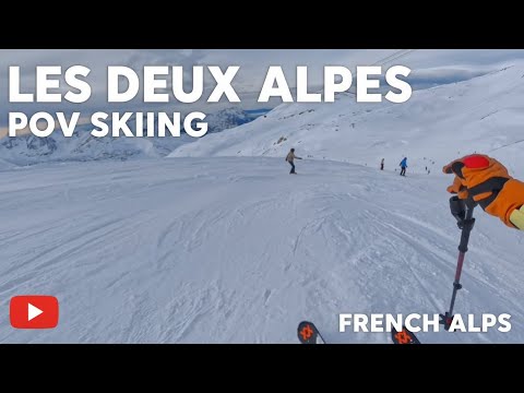 Les Deux Alpes Downhill Skiing 🇫🇷 | 4K Shoulder Cam | December 22, 2026