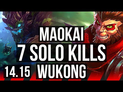 MAOKAI vs WUKONG (TOP) | 7 solo kills, Legendary, 9/4/11 | EUW Diamond | 14.15