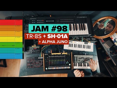 Jam 098 Oldschool Techno on Roland TR-8S, SH-01A, Alpha Juno