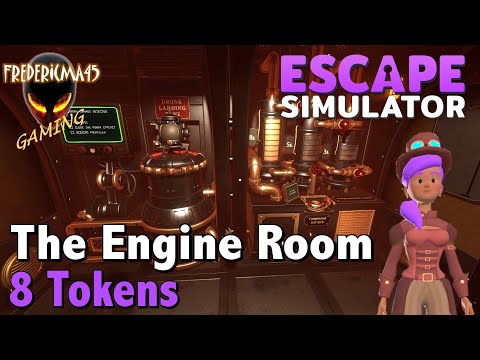 Escape Simulator : THE ENGINE ROOM Steampunk DLC / 8 Tokens Location