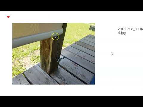 How I tie down my outdoor solar shades for patios to keep from getting blown around in the wind.