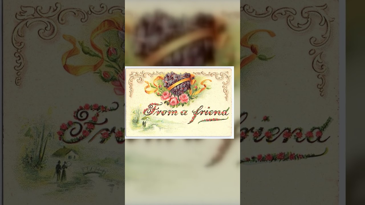 German Publisher, Divided Back Postcard, Floral Design, 1910 Postmark Video