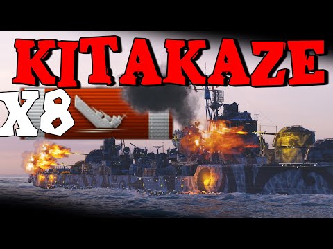 Kitakaze 8 Ships Destroyed - with "funny teammate" in chat