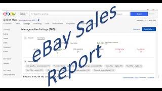 How to generate eBay Sales Report for tax Filing or Analysis?