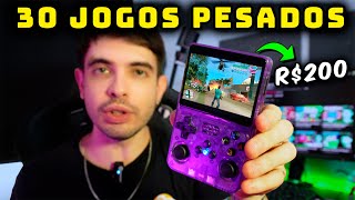 30 Jogos Pesados no Videogame Portátil MAIS VENDIDO do AliExpress (R36S)