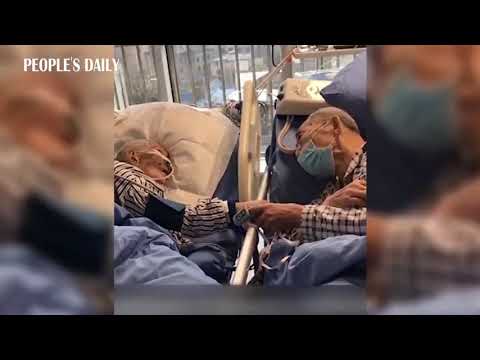 Çin'in Vuhan kentinde koronavirüse yakalanan yaşlı çiftin hastanede vedalaştığı anlar