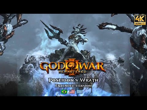 Poseidon's Wrath [Extended] | Lyrics ENG & PT - BR | God of War III - Soundtrack | 4K 60FPS