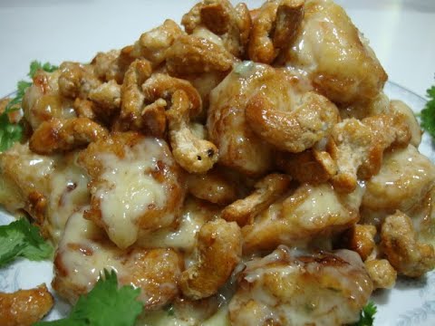 TÔM XÀO HỘT ĐIỀU ( THƠM NGON ) SHRIMP STIR FRIED WALNUT AND MILK , @ CALI - MON NGON DAN DA .