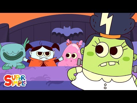 10 Monsters In The Bed | Kids Halloween Song | Super Simple Songs