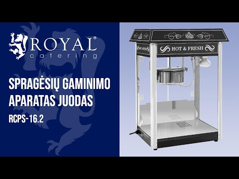 vaizdo įrašas - Spragėsių gaminimo aparatas juodas - JAV dizainas