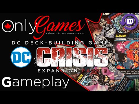 DC Deck Building Game Crisis 2 Expansion Board Game Gameplay - Twitch Live Stream Replay
