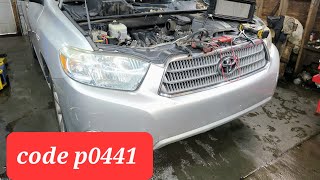 How to Fix a 2008 Toyota Highlander Hybrid Code P0441 Small Leak . Purge vsv Location (Fixed)