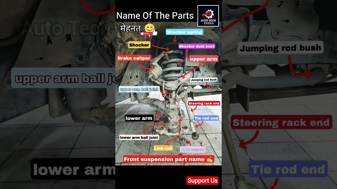 steering and Suspension System parts name | #automobile #automotivetools #tech #auto #parts #name